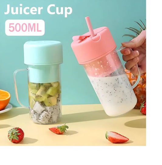 500ml Portable Juicer With Straw USB Electric Stainless Steel Fruit Juicer Cup - Enjoy Pick