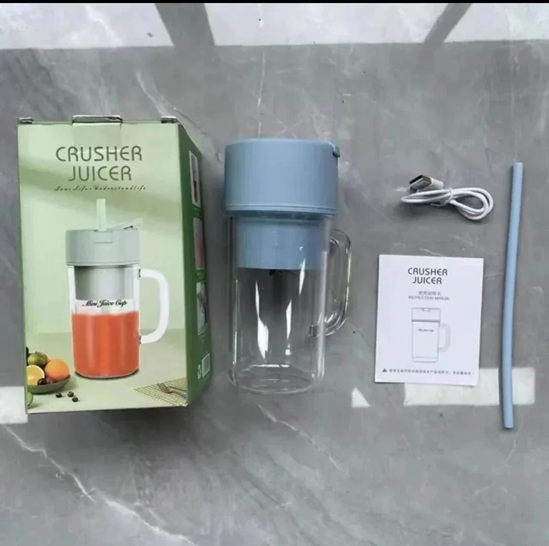 500ml Portable Juicer With Straw USB Electric Stainless Steel Fruit Juicer Cup - Enjoy Pick