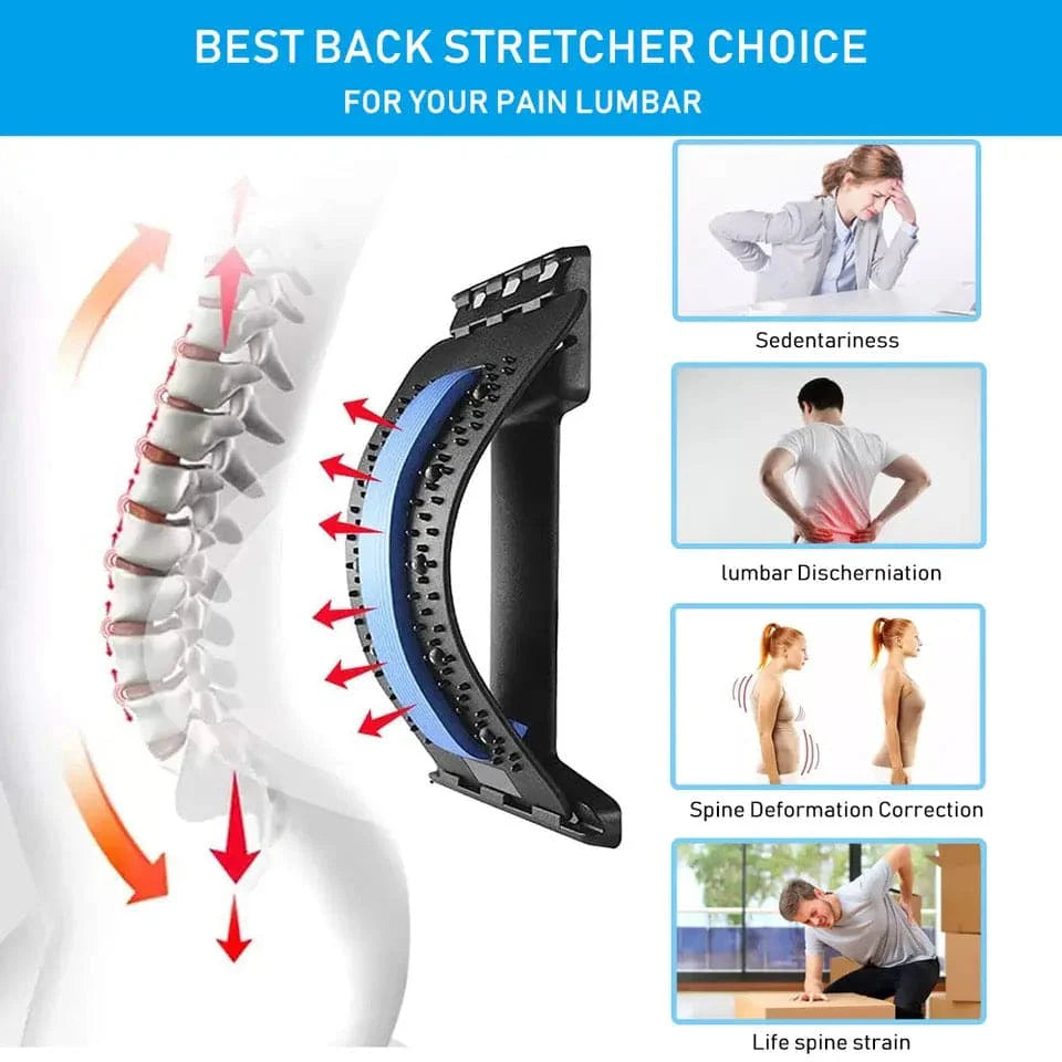 Back Stretcher, Magic Back Support Spine Stretcher with Foam Pad, Back Massager Stretcher,