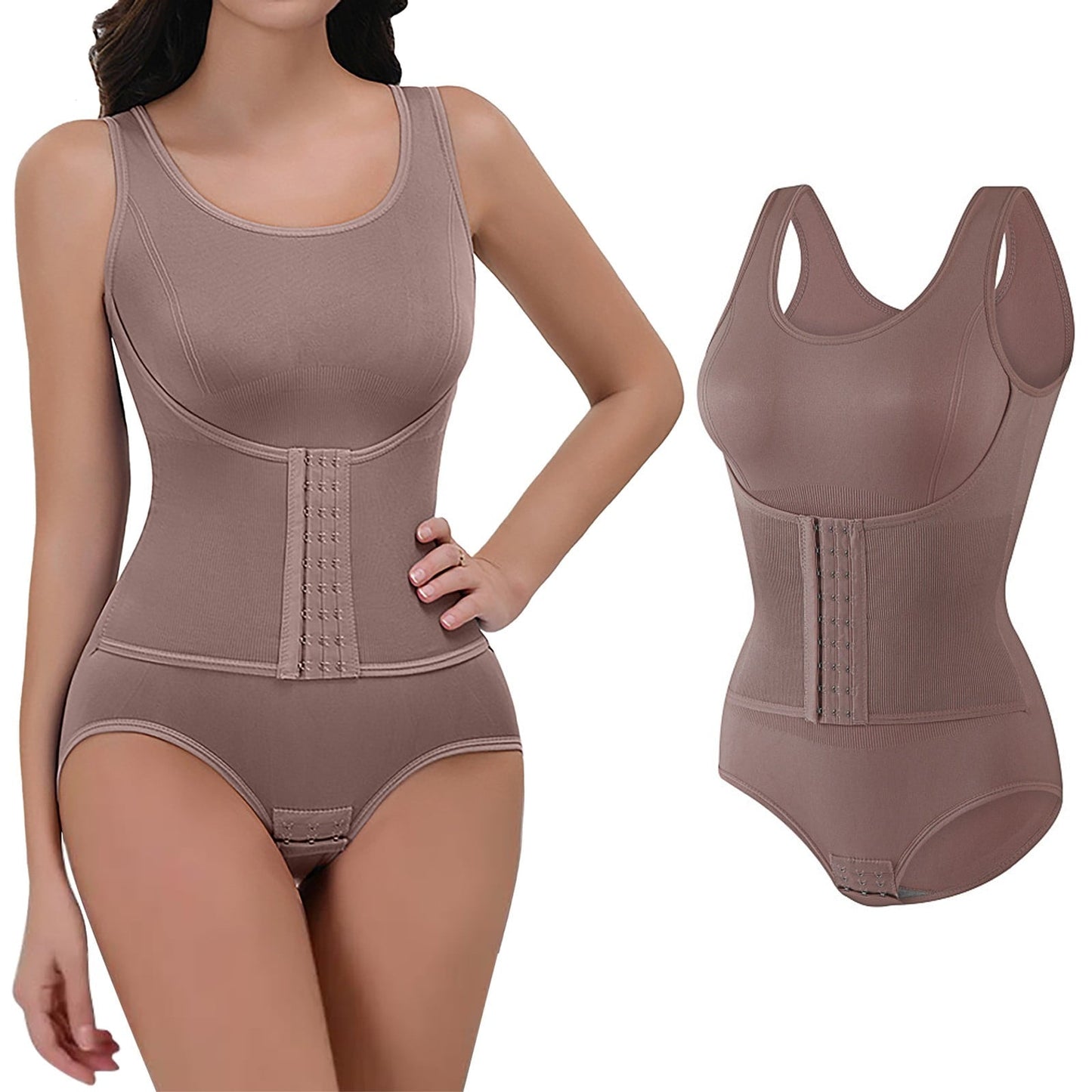 WOMEN'S ONE PIECE SHAPWEAR DOUBLE-LAYER ABDOMEN CONTROL