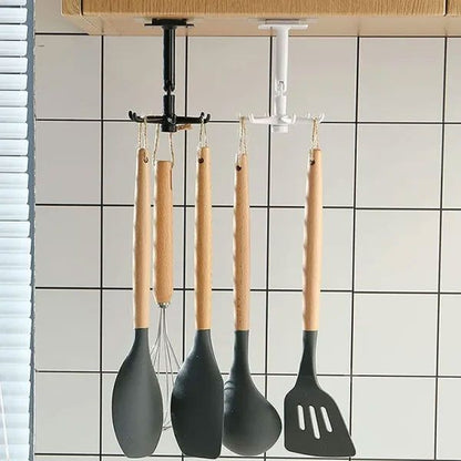 4 pcs Rotating sticking hook Kitchen Tools Spoon Holder Stand - Enjoy Pick