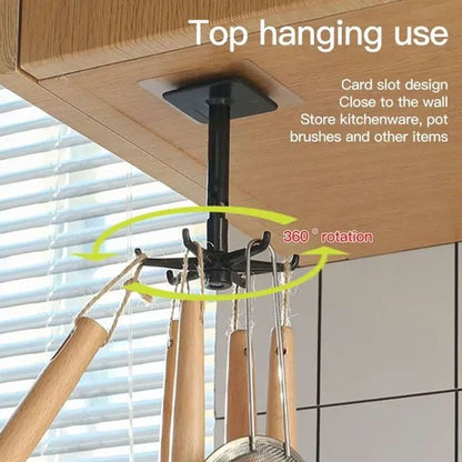 4 pcs Rotating sticking hook Kitchen Tools Spoon Holder Stand - Enjoy Pick
