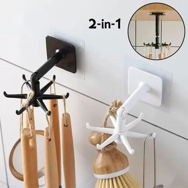 4 pcs Rotating sticking hook Kitchen Tools Spoon Holder Stand - Enjoy Pick