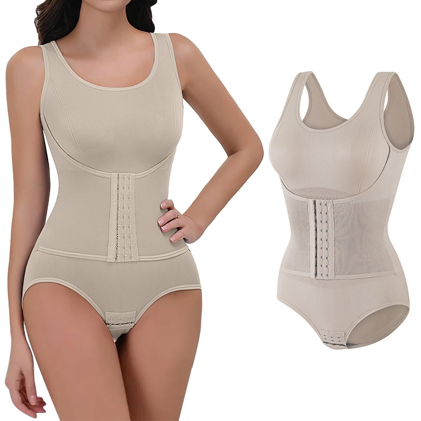 WOMEN'S ONE PIECE SHAPWEAR DOUBLE-LAYER ABDOMEN CONTROL