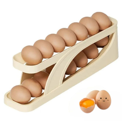 Egg Holder for Fridge, Eggs Dispenser Auto Rolling