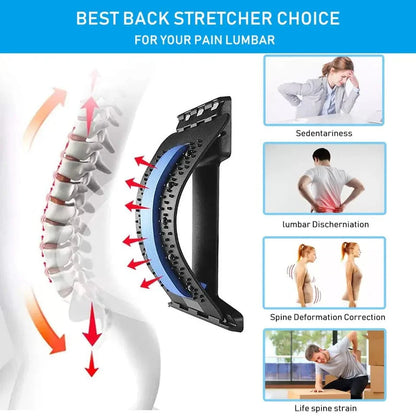 Back Stretcher, Magic Back Support Spine Stretcher with Foam Pad, Back Massager Stretcher,